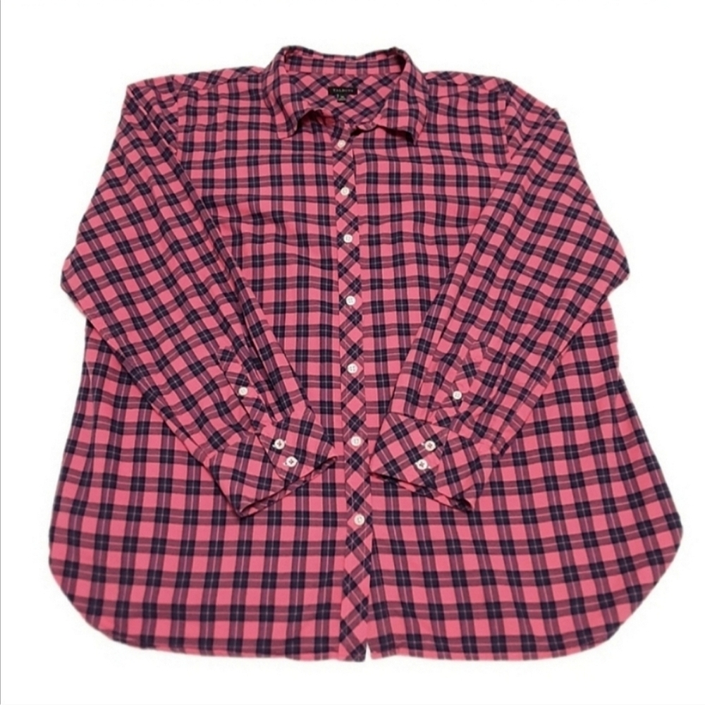 Talbots Button Up Flannel Plaid Shirt Womens XL - Picture 7 of 14